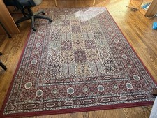 Traditional Rug Red Beige Multicolor Floral Rectangle