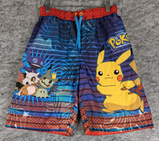 PIKACHU POKEMON Swim Trunks Bathing Suit Boys Size 14-16