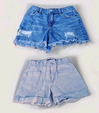 Lot of 2 Gap Mom Jean Short  Cat  Jack Girl's Denim Shorts Size 10-12 Stretch