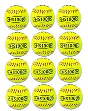 Hit Run Steal 12inch Practice Softballs Official Size and Weight 12Pack