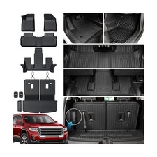Floor Mats Cargo Mat Set for 2017-2023 GMC Acadia 6 Seats Captain Chairs Acce...
