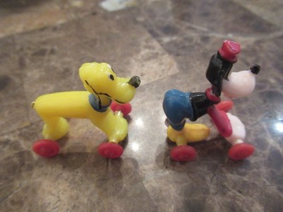 Vintage Disney Mini Fun On Wheels Character Toys PLUTO GOOFY 1960 s Marx