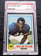 1978 TOPPS HOLSUM WALTER PAYTON FOOTBALL CARD #2 **LOOKS NICER** RARE PSA 6 EXMT