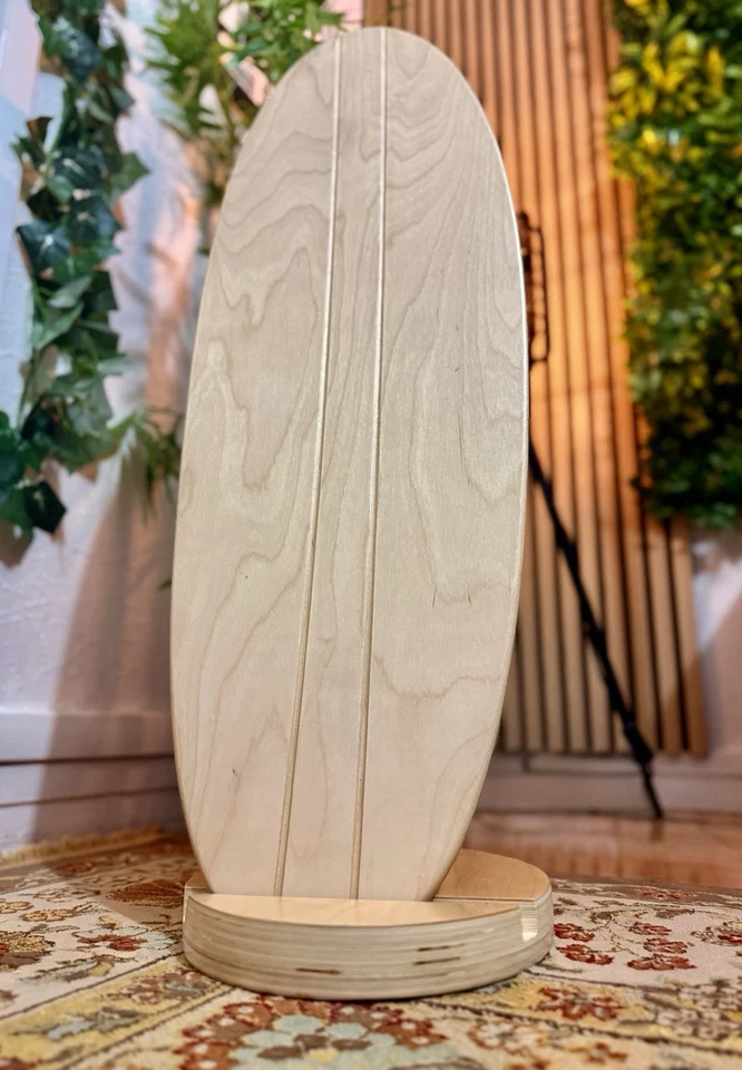 Handgemachtes Balance Board + Bodenständer / woodybalance Board, balanceboard - Immagine 2 di 4