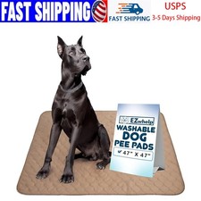 Washable Waterproof Dog Whelping Pee Pad, 47 x 47 In Rounded Corner Training Mat