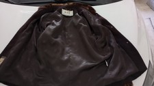 Womens Brown Overcoat Faux Fur Trim Button Fr...