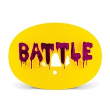 Battle 3D Chrome Drip Oxygen Football Mouthguard - One Size, Yellow/Pink