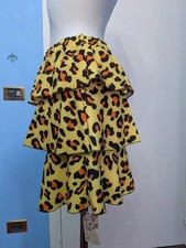   Animalier Minirock mit Rüschen - 80er / 90...