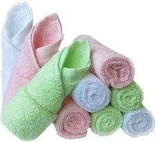 9 Pcs Baby Washcloths 10x10in Absorbent Soft Towels