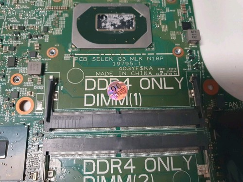 Faulty Dell G3 i5 3500 Laptop Motherboard 10th Gen CPU SELEK G3 MLK N18P 19795-1 - Afbeelding 2 van 8