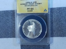 SL-13: GERMAN Federal Republic, 10 Mark, silver, 1994 A ANACS PF64 DCAM