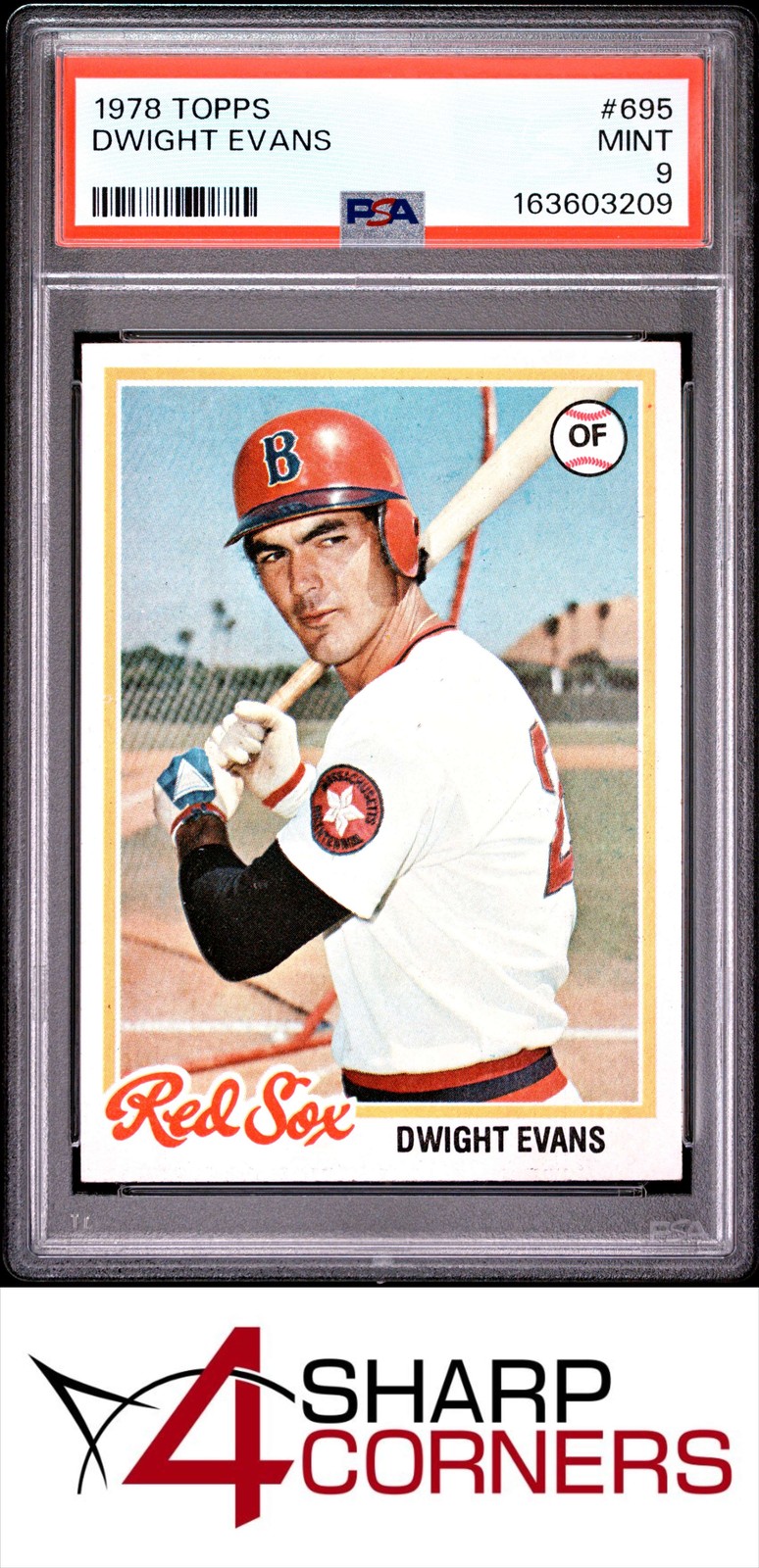 1978 TOPPS #695 DWIGHT EVANS RED SOX PSA 9