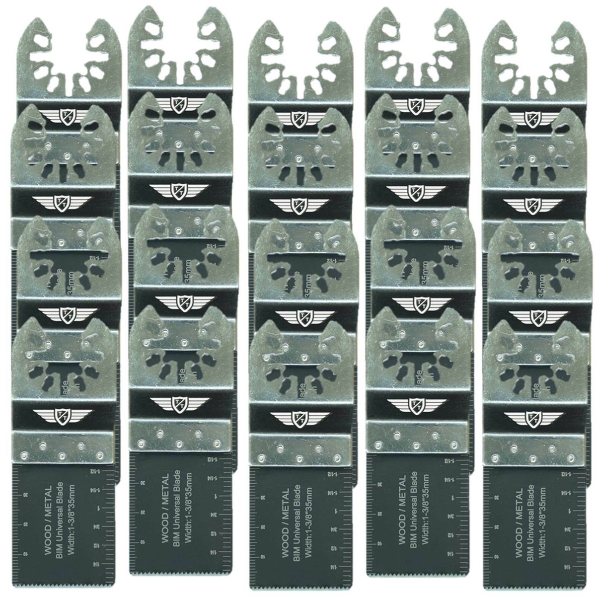 25-Pack 35mm Bi-metal Oscillating Tool Blades - Fits Dewalt, Milwaukee, Bosch & More