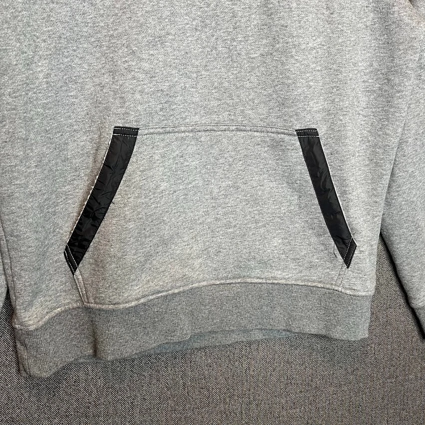 Michael Kors Felpa con Cappuccio Donna Piccola Grigio Ricamato Pullover Tasca