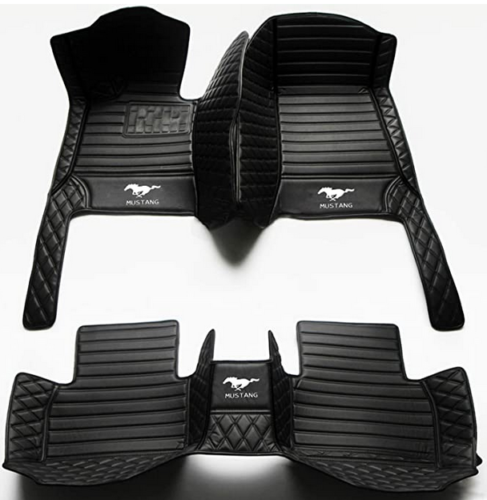 For Ford Mustang 2005-2020 Luxury Car Floor Mats Custom Multicolor Logo Carpets - Foto 4 di 19