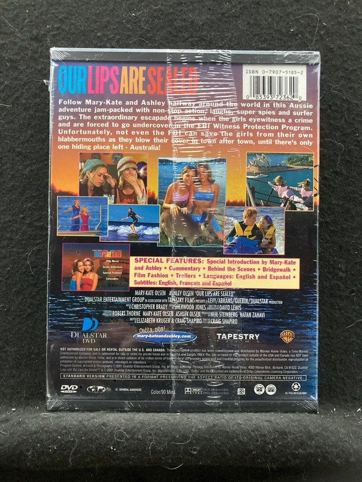 Our Lips Are Sealed (DVD, 2001) MaryKate and Ashley Olsen NEW SEALED