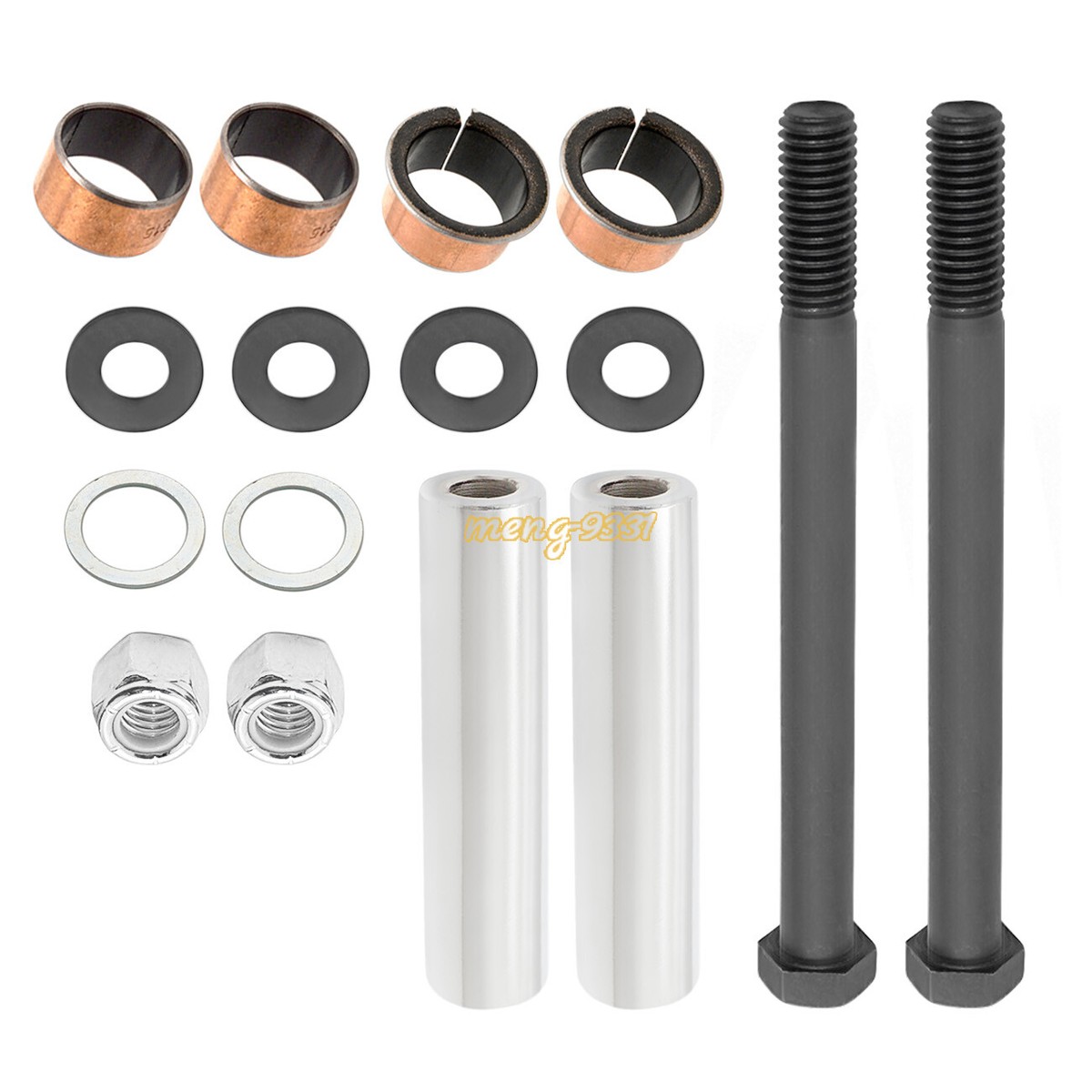 For EZGO TXT/PDS Golf Cart Spindle King Pin Tube Bushings Bolts
