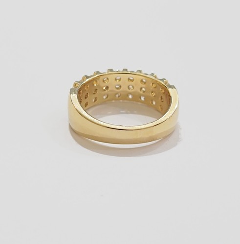 14k Gold Diamond Mens Band Ring 1.45 CT Natural Dia and Real 14kt Yellow Gold - Picture 9 of 10