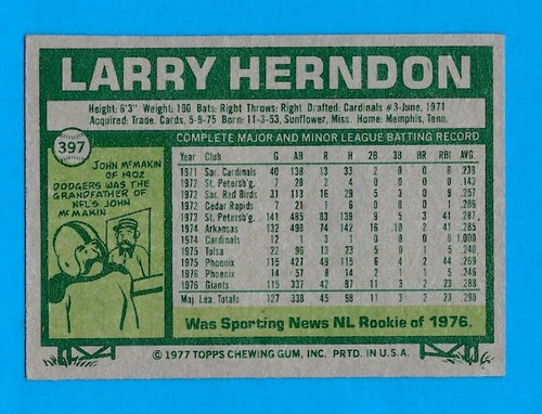 1977 TOPPS BASEBALL Singles U Pick - HOF, Rookies, Stars, Commons - all scanned - Picture 270 of 427