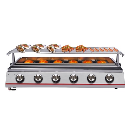 6 Burner Gas BBQ Grill with Sear & Side Burners Stainless Steel Outdoor Barbecue - Picture 19 of 24