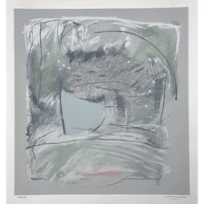 Vintage Abstract Expressionist Screenprint, Signed