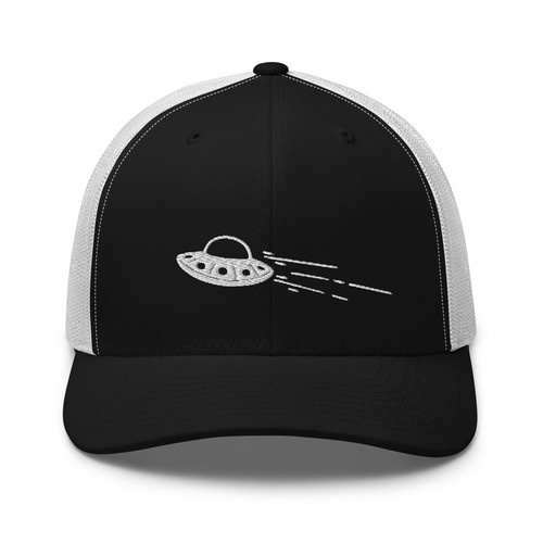 Alien Obsessed Flying Saucer UFO Trucker Hat for Men Women - Picture 8 of 31