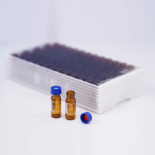 1000pcs-$129.99 HPLC Sample Vial 2mL,9-425 Screw Cap Vial Amber Glass Bottle,GC - Picture 2 of 12