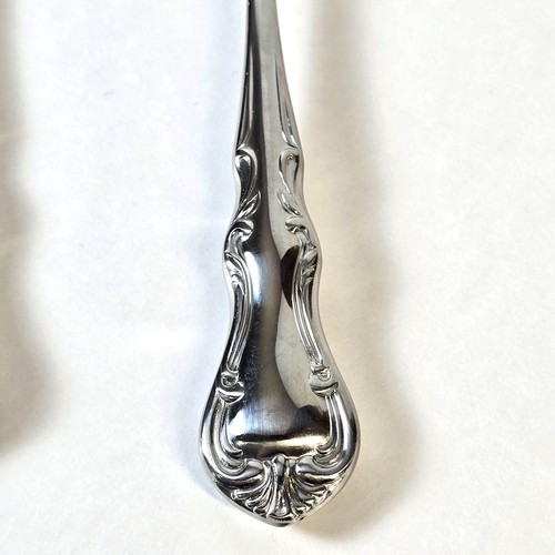 Towle Supreme Cutlery 18/8 Stainless Soup Spoons 7.5" Scroll Pattern VTG Set 3 - Picture 6 of 8
