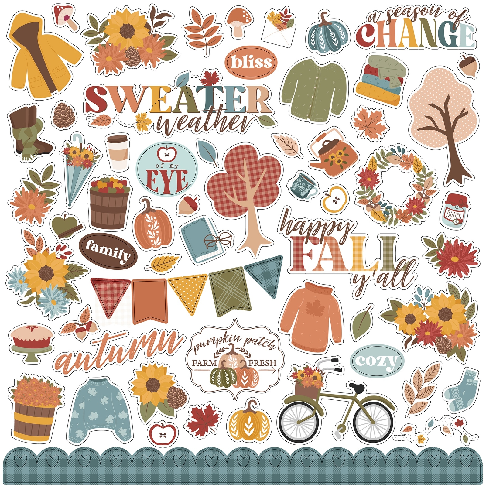 Sweater Weather Cardstock Stickers 12