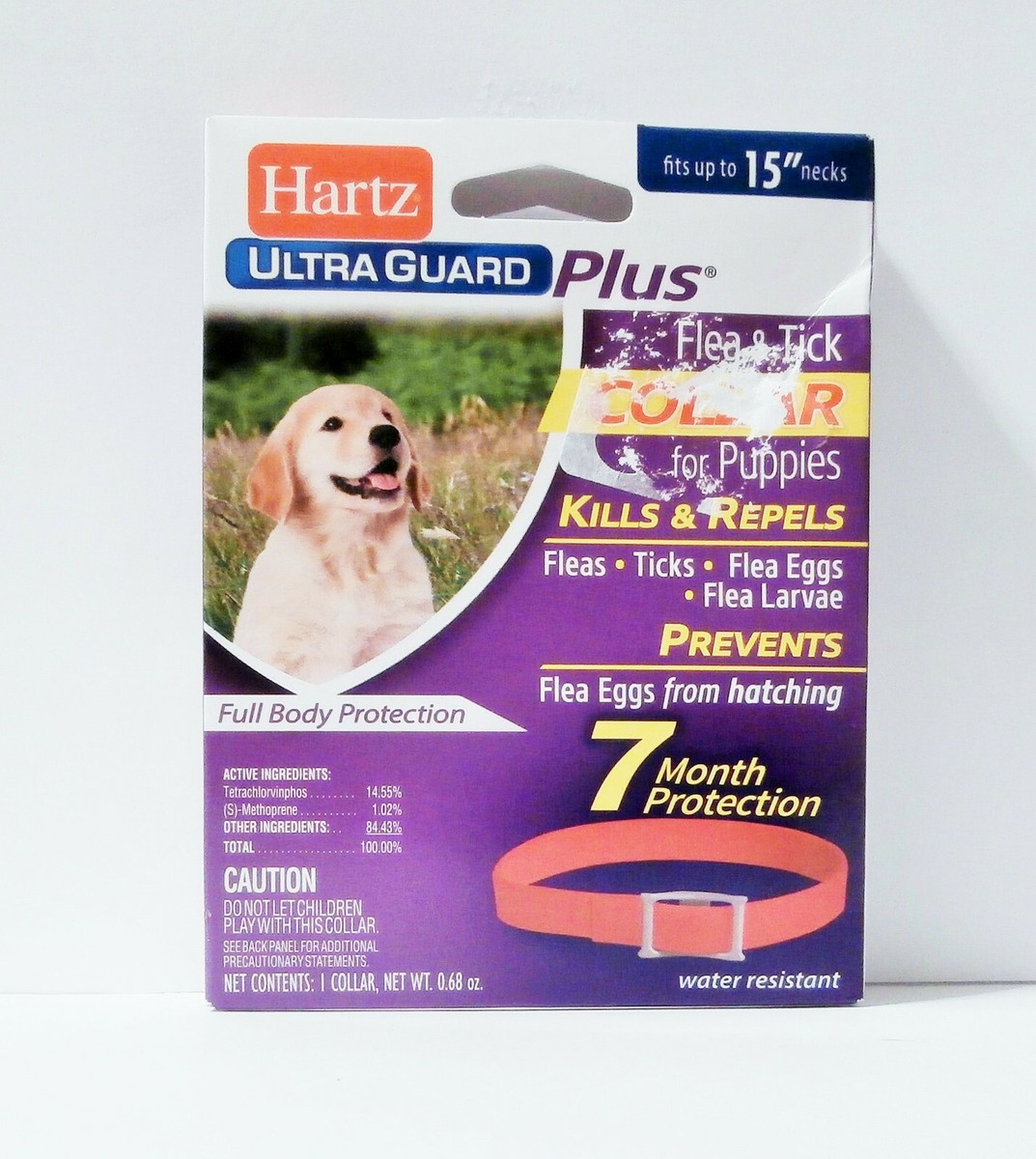 Hartz UltraGuard Plus FLea Tick Collar Puppies (2) Red collars