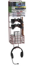 Wall Mount Game Rack Storage Video Headphone Stand Metal Display Holder