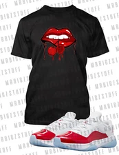 Graphic Sneaker Sport Hip Tee Shirt To Match J11 CMFT Cherry Lips Big Tall Sm T