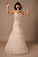 Anthropologie BHLDN Fidelia Beaded Maxi Dress Size 2