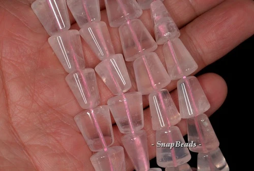 14X13MM ROSENQUARZ EDELSTEIN LOSE PERLEN 7 Zoll - Bild 4 von 4