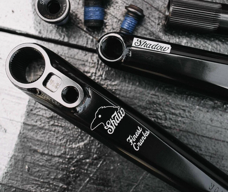 SHADOW CONSPIRACY FINEST 3 PC MANIVELAS BICICLETA BMX 22mm REVENDEDOR AUTORIZADO PRETO NOVO - Imagem 4 de 4