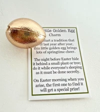 Ganz Easter Egg Hiding Game "Little Golden Egg" Charm Opens & Magnet Closure 1"