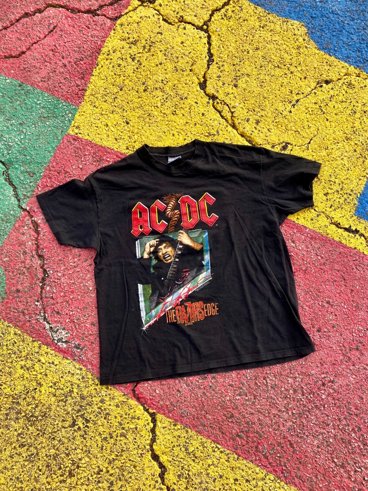 VTG 1990 ACDC The Razor's Edge AC/DC Concert Tour Gra… - Gem