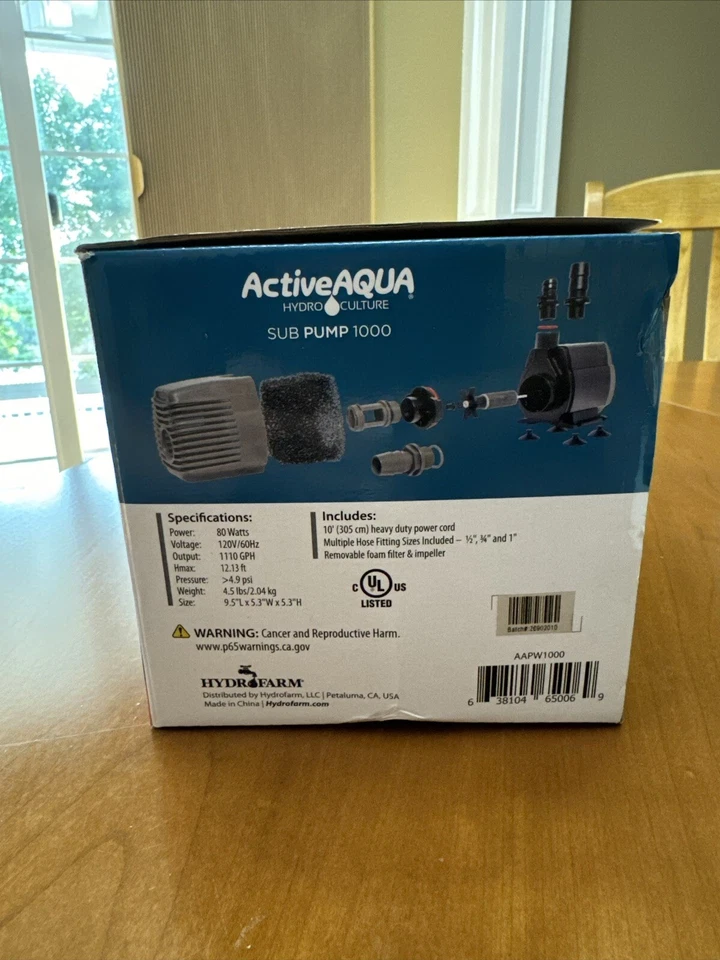 Active Aqua Pump 1000 GPH - Изображение 2 из 4
