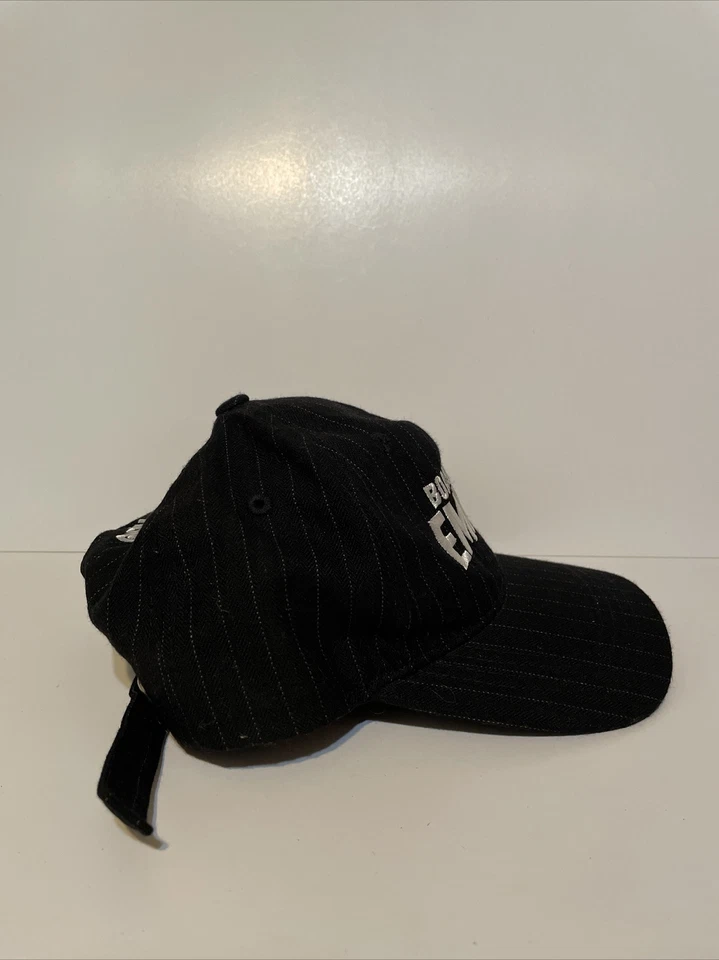 Vintage Embroidered BOARDWALK EMPIRE Pin Striped Black & White Dad Hat - Image 3 of 4
