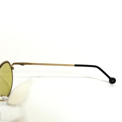 Vintage la Eyeworks Sunglasses SLICK 555 Gold Round Frames with Yellow Lenses Vintage la Eyeworks Sunglasses SLICK 555 Gold Round Frames  main image 2