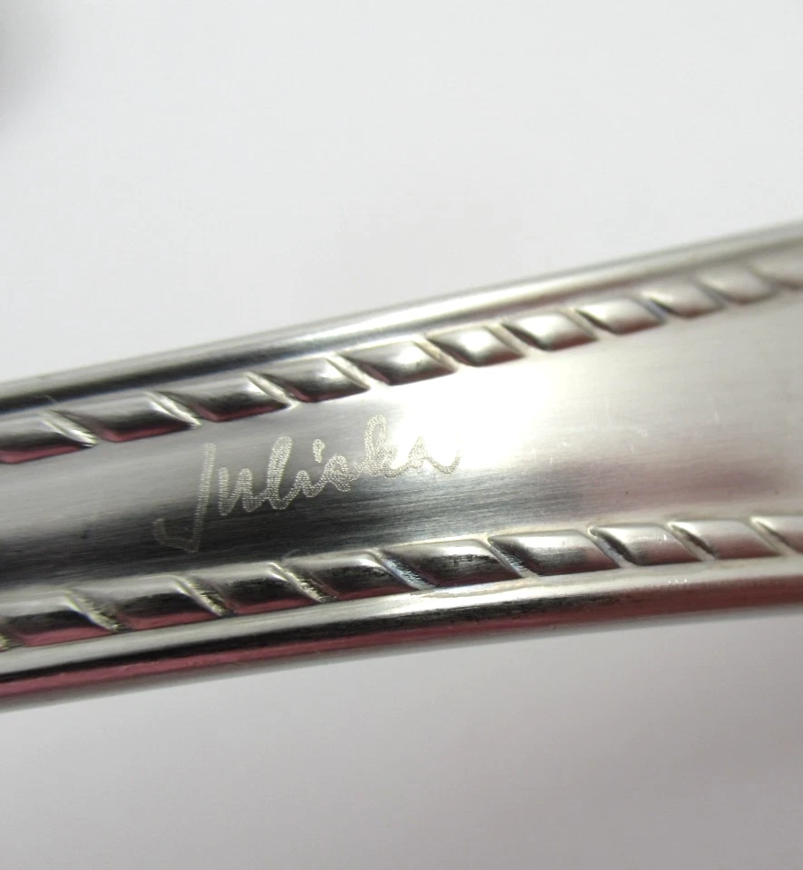 Juliska BERRY & THREAD 3 Sopas, Colocar Cucharas Cubiertos de Acero Inoxidable Satinado 7-1/2 Foto 4 de 4