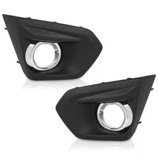 Fog Light Bezel w/ Chrome Trim Fit For 2012-2014 Subaru Impreza Left+Right Side