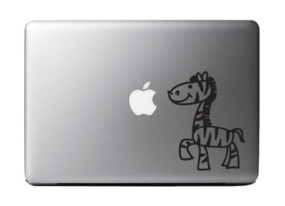 Kids Animal Doodles Zebra Vinyl Decal for Apple MacBook Dell Laptops