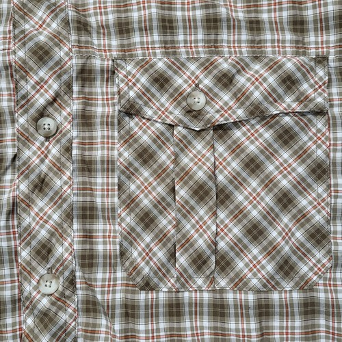Cabela's Men's XL Reg Wick Advance Brown Plaid Short Sleeve Button Up Shirt - Picture 4 of 9