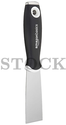 Amazon Basics 1-1/2'' Stiff, Soft Grip, Carbon Steel Putty Knife with Hammer End