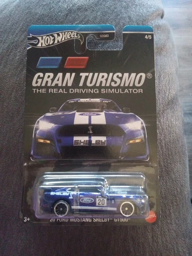 Mattel Hot Wheels Gran Turismo Ford Mustang Shelby GT500 Blue Diecast Toy Car