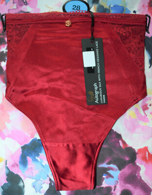 BNWT LADIES M/&S COLLECTION RANGE RED COLOURED HIGH LEG KNICKER SIZE 26