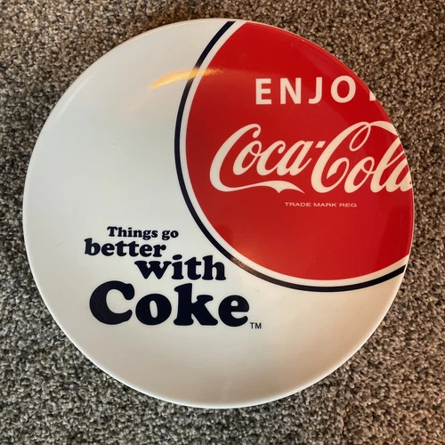 VINTAGE Coca Cola Glass Plate "Things Go Better with Coke"