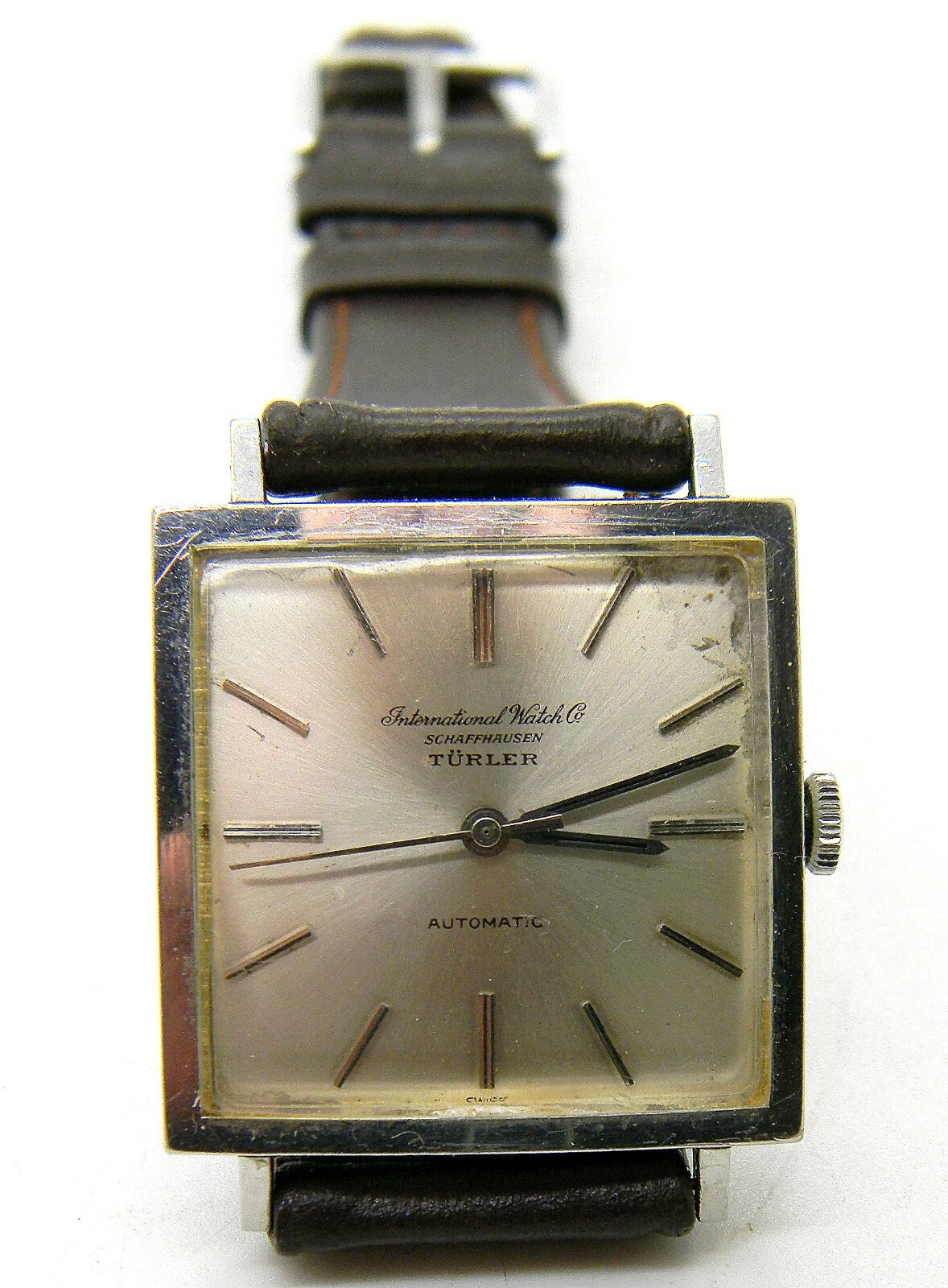 1960's IWC Schaffhausen Square Turler Automatic Men's Wrist Watch ~REF. R1160A~