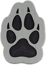 Gray EVA Foam Snowboard Stomp Pad with 3D Wolf Paw Design Easy Install